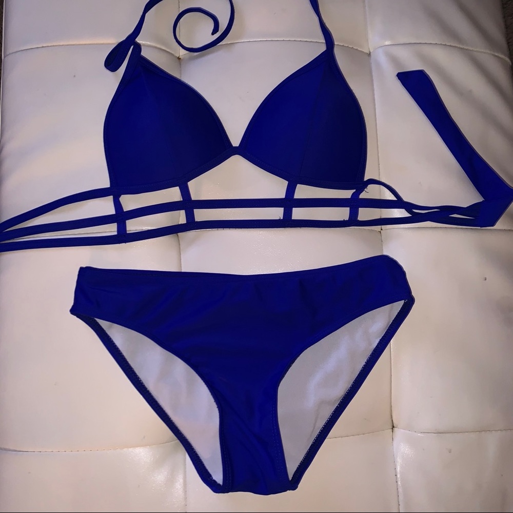 SOLD!!! Blue Cutout Bikini